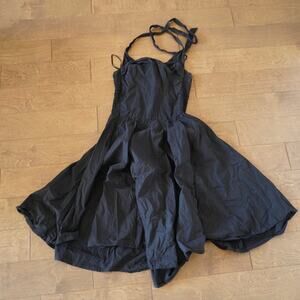 Trashy Diva Sleeveless Ruffles Midi Dress Black Womens Size Large